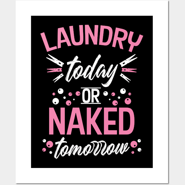 Laundry Washing Housewife Wall Art by Teeladen